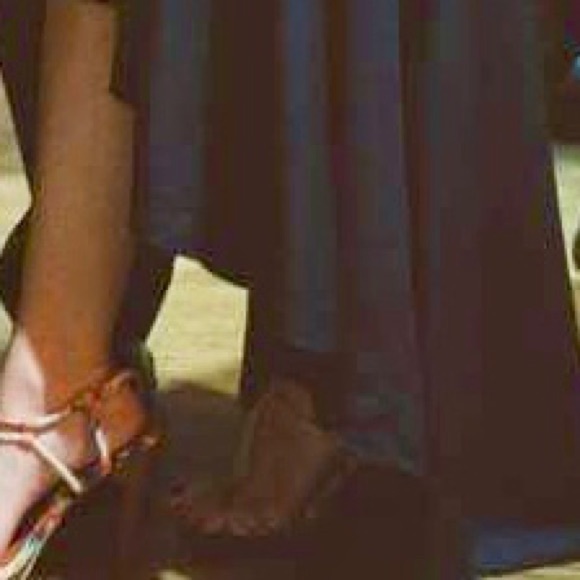 Navy high low, wrap dress - Picture 6 of 8